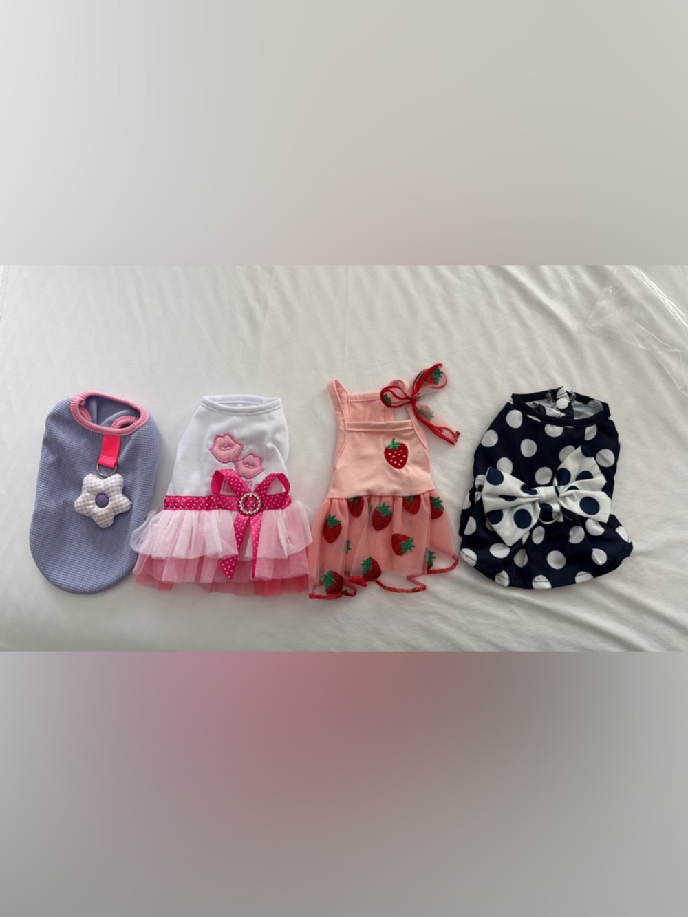 Cute Pet Clothes Bundle 4 Outfits XS